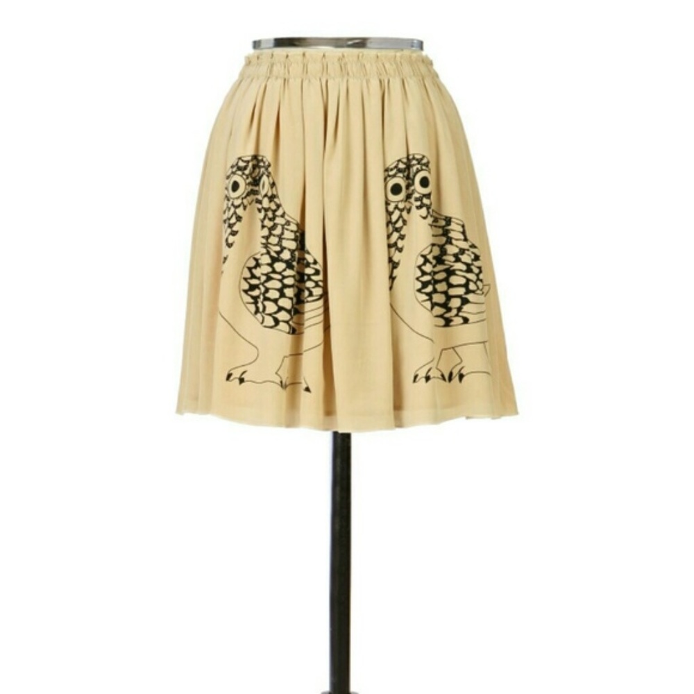 Corey Lynn Carer Anthropologie Silk Owl Skirt 2